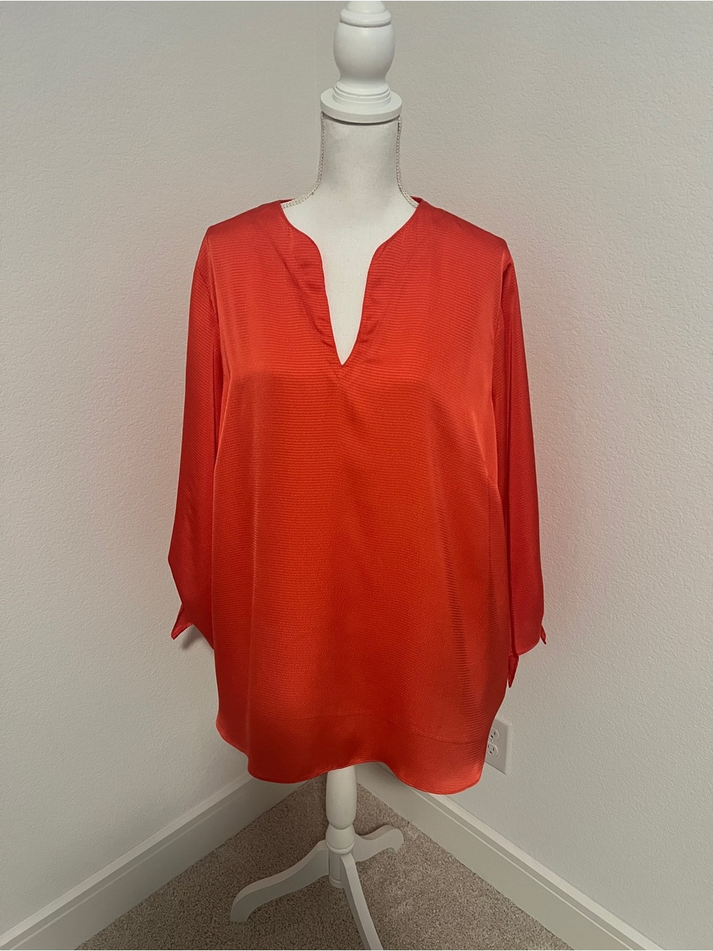 GUC Michael Kors Women's Coral Split-Neck Tunic Top - 1X